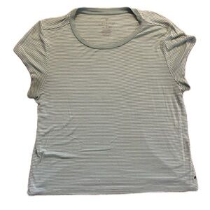 American Eagle Soft & Sexy Women’s Mint & White Striped T-Shirt Size XL